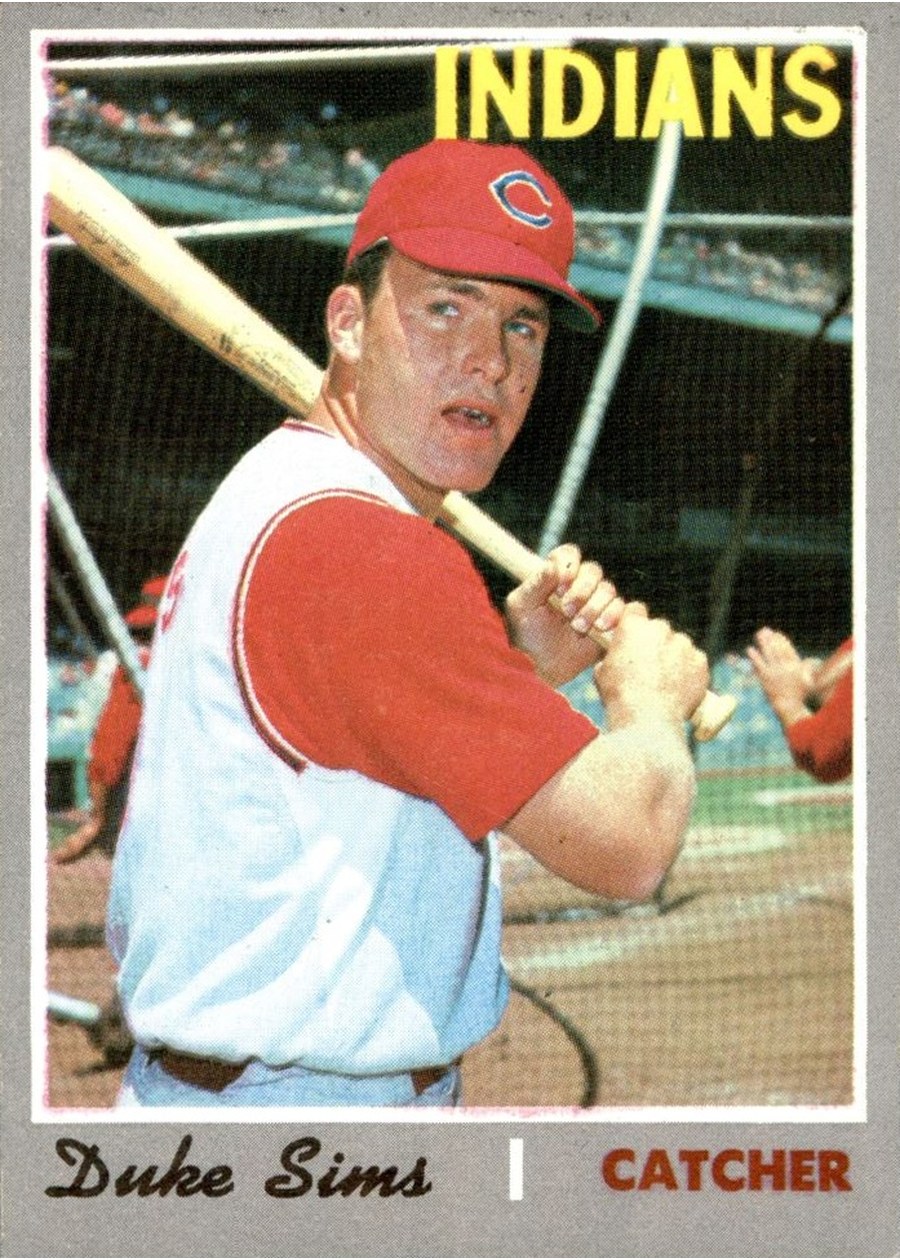 1970 Topps #275 Duke Sims, Cleveland Indians