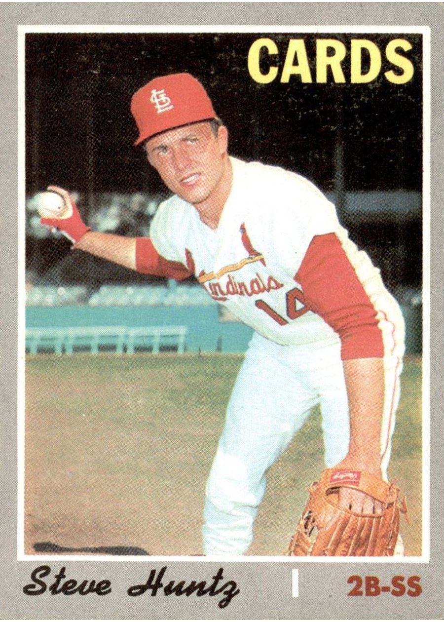 1970 Topps #282 Steve Huntz, St. Louis Cardinals