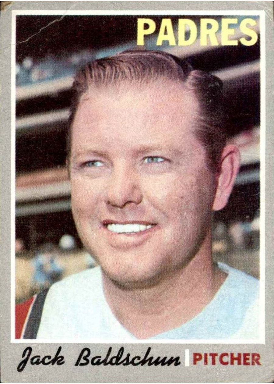 1970 Topps #284 Jack Baldschun, San Diego Padres