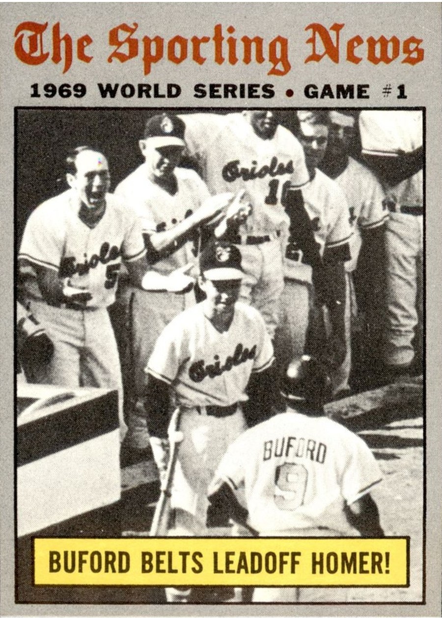 1970 Topps #305 World Series Game 1 - Buford Belts Leadoff Homer!, Baltimore Orioles
