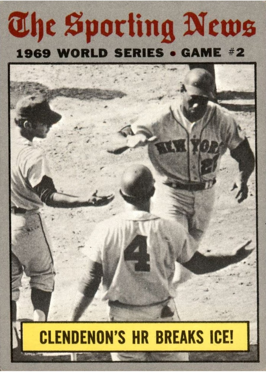 1970 Topps #306 World Series Game 2 - Clendenon's HR Breaks Ice!, New York Mets