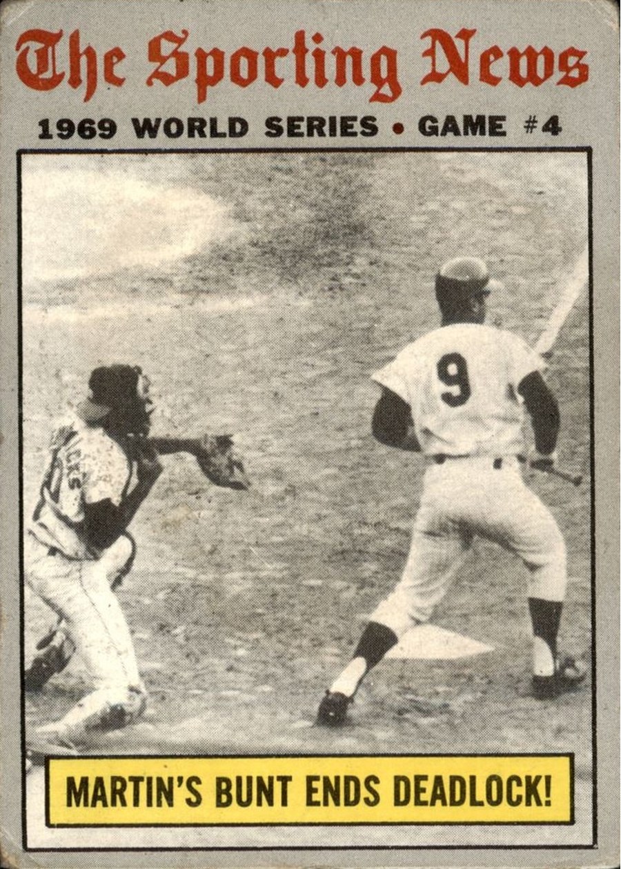 1970 Topps #308 World Series Game 4 - Martin's Bunt Ends Deadlock!, New York Mets