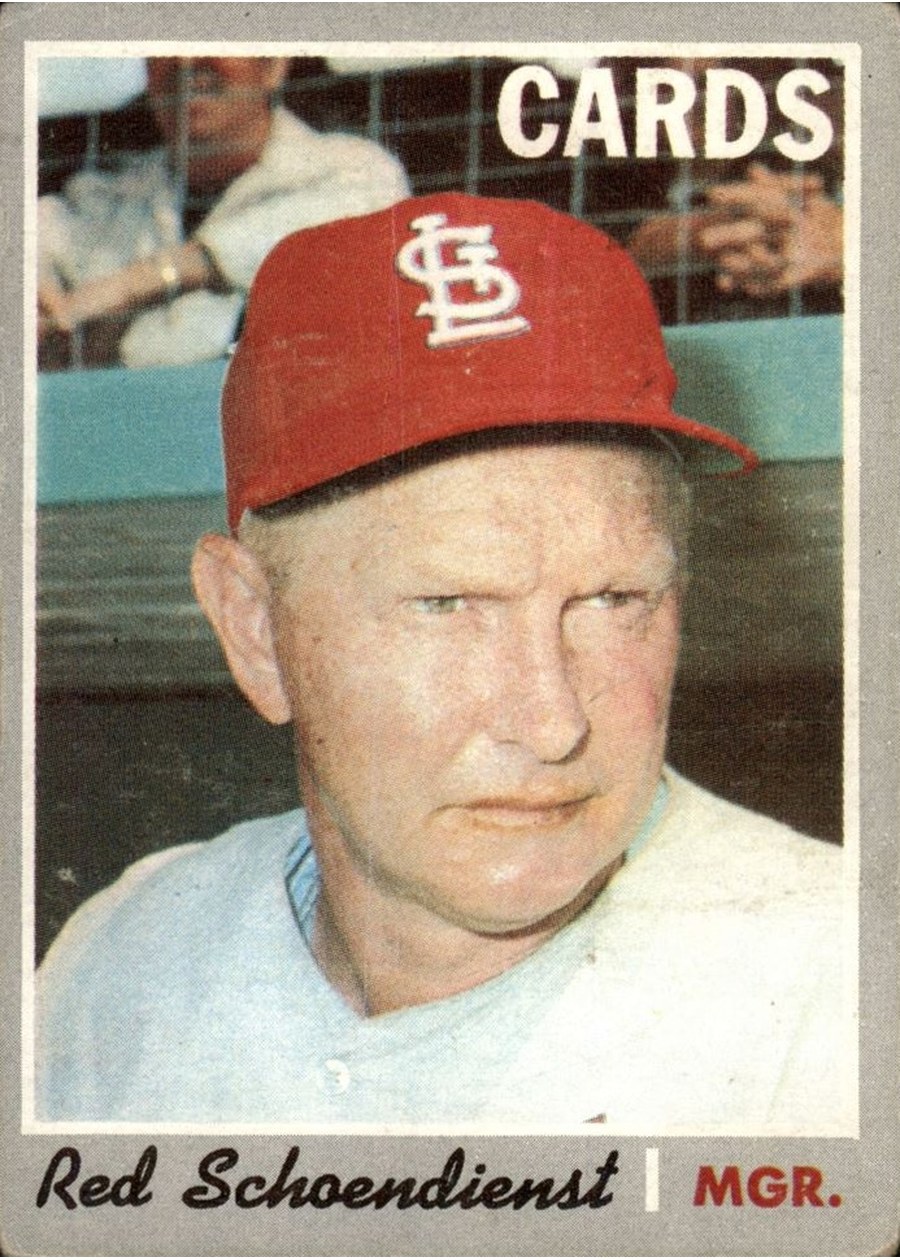 1970 Topps #346 Red Schoendienst, St. Louis Cardinals
