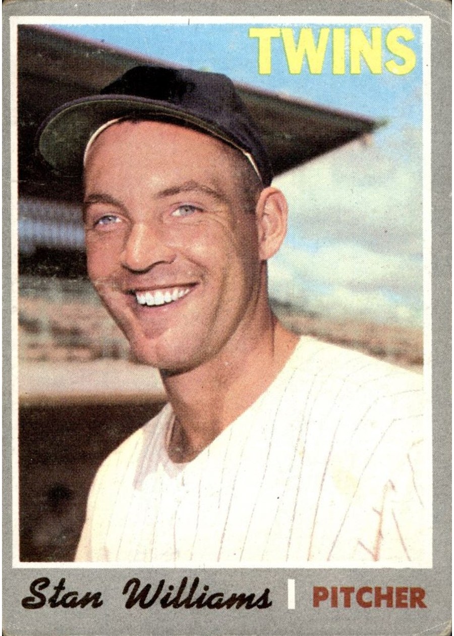 1970 Topps #353 Stan Williams, Minnesota Twins