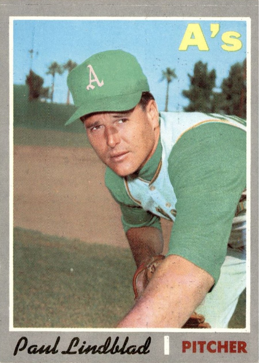 1970 Topps #408 Paul Lindblad, Oakland Athletics