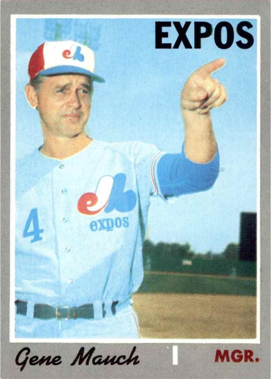 1970 Topps #442 Gene Mauch, Montreal Expos