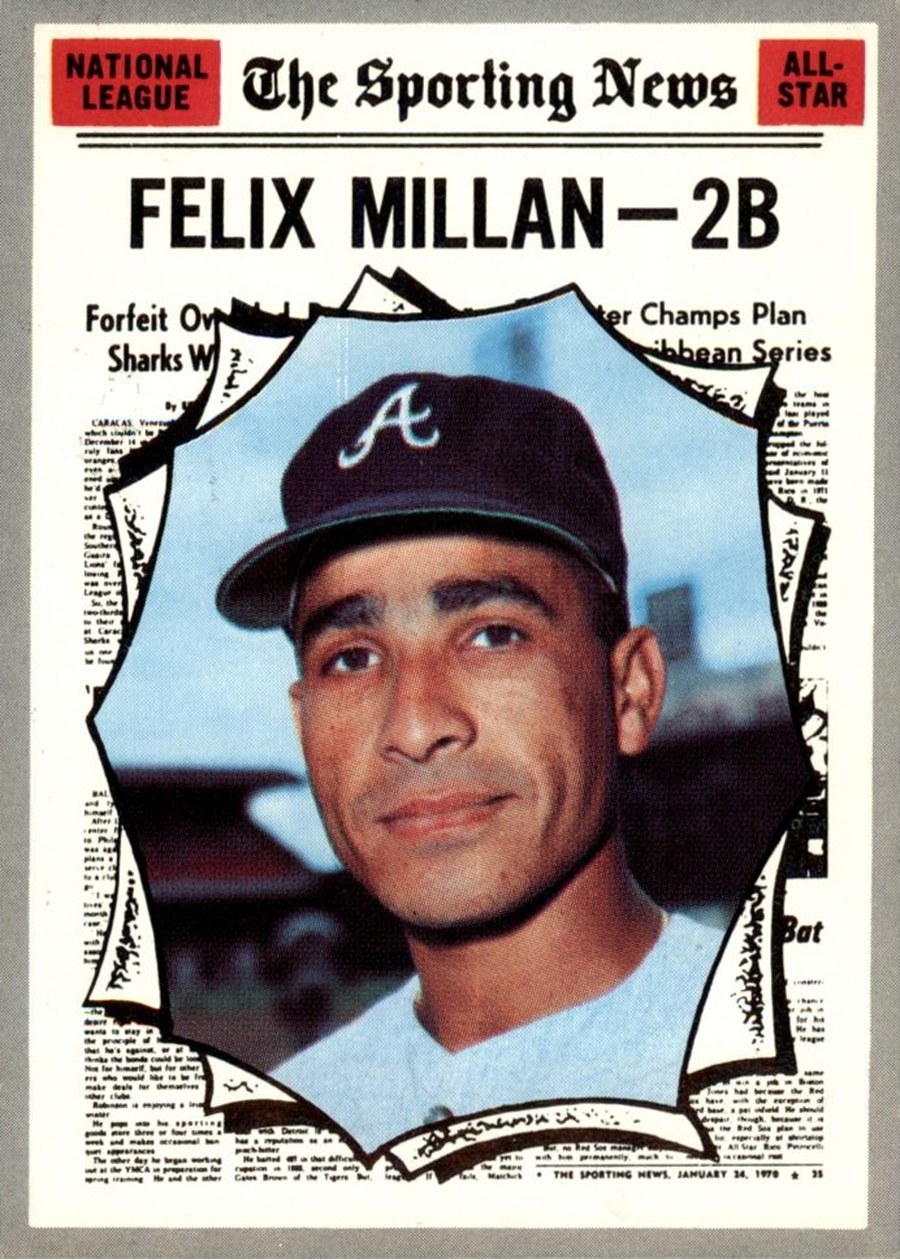 1970 Topps #452 Felix Millan, Atlanta Braves