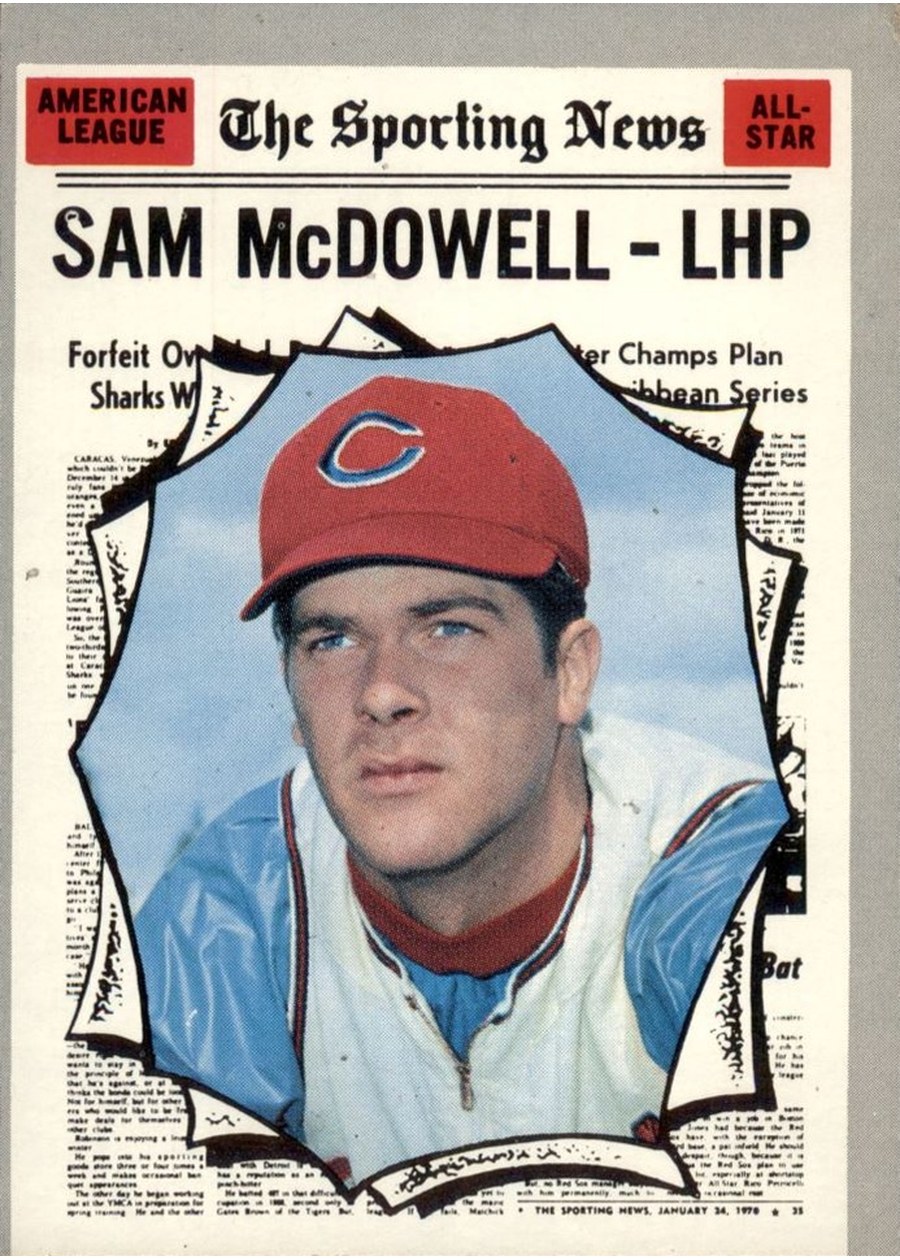 1970 Topps #469 Sam McDowell, Cleveland Indians