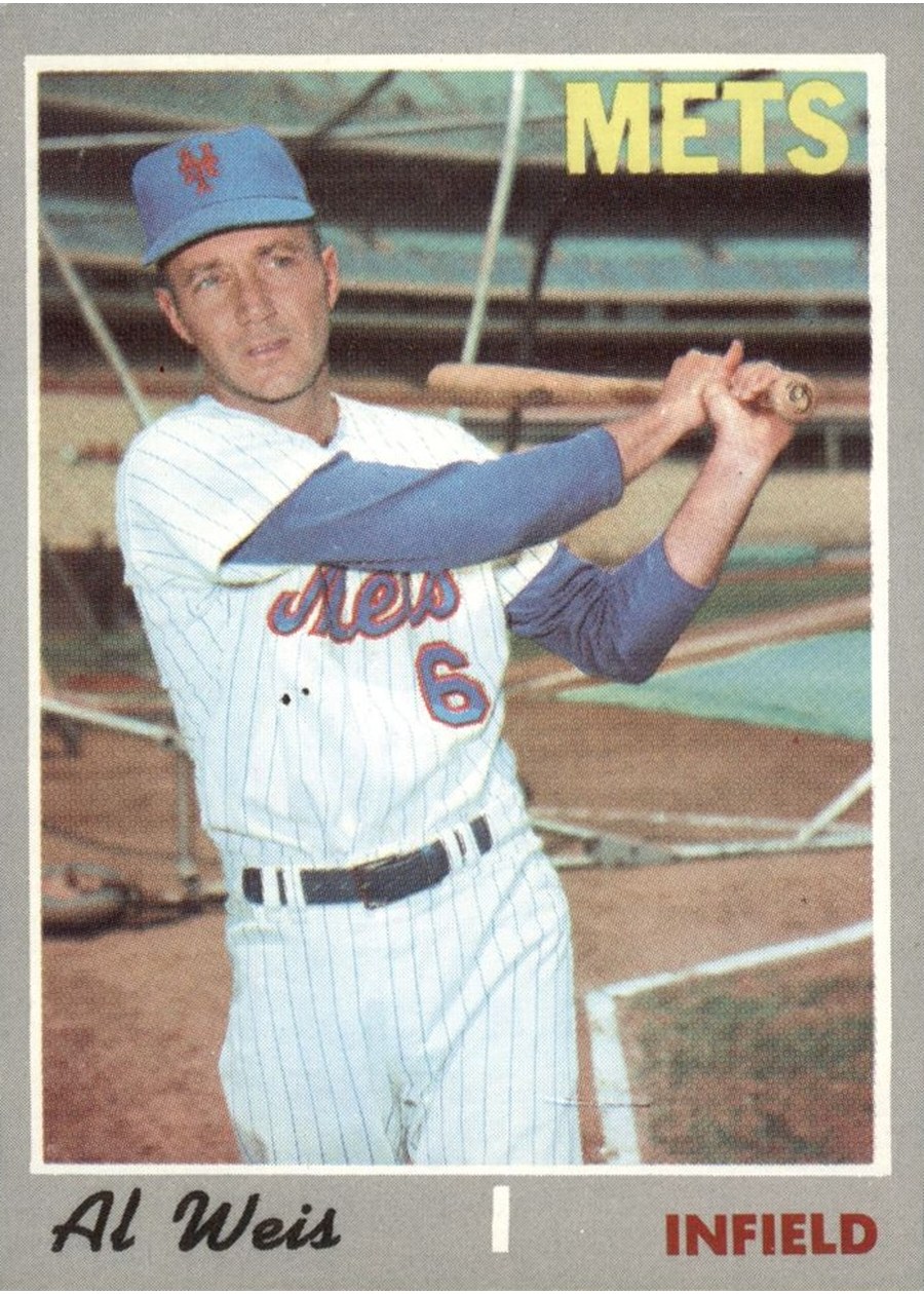 1970 Topps #498 Al Weis, New York Mets