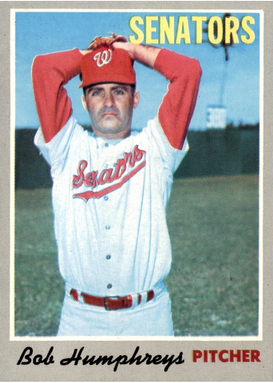 1970 Topps #538 Bob Humphreys, Washington Senators