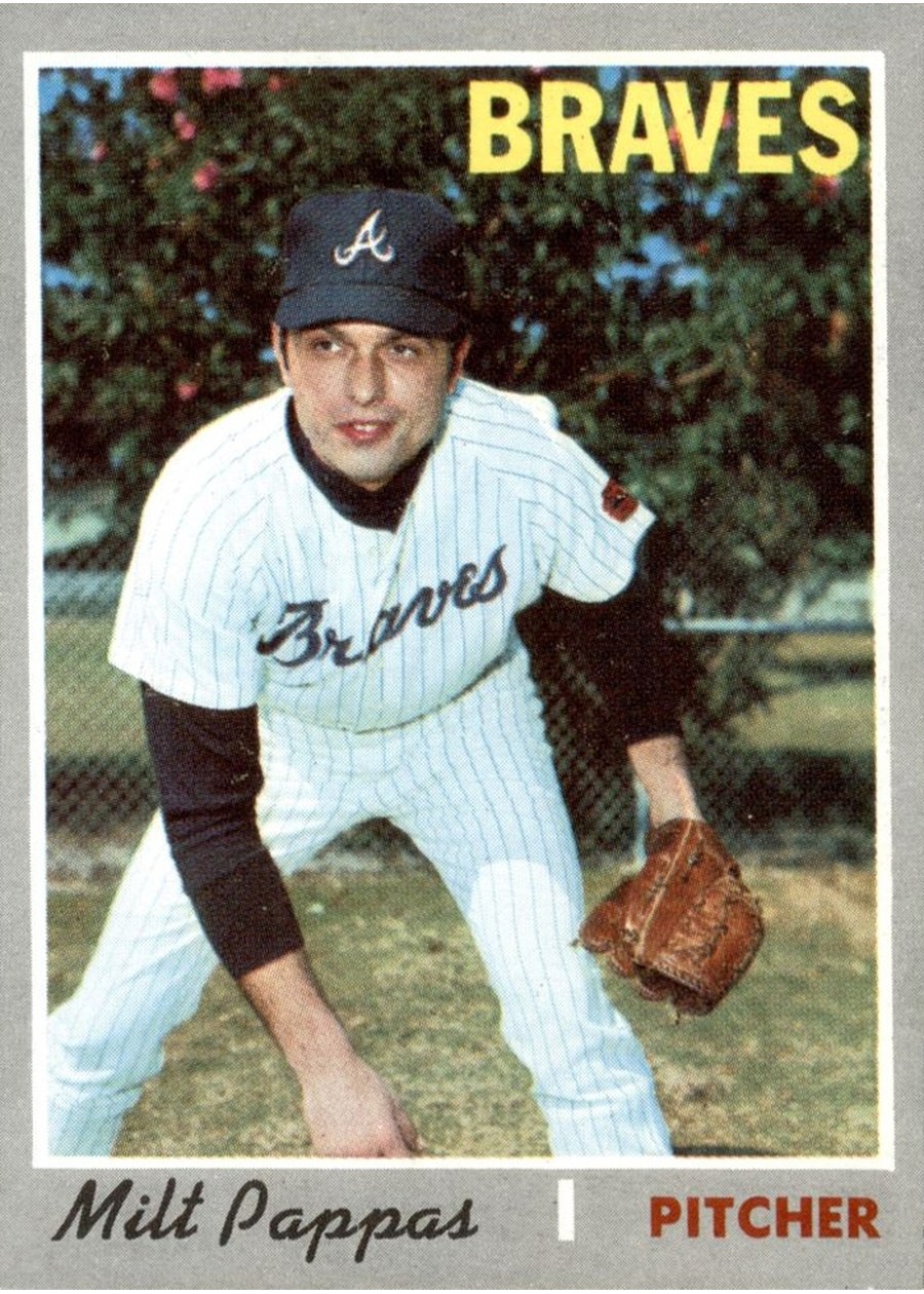 1970 Topps #576 Milt Pappas, Atlanta Braves