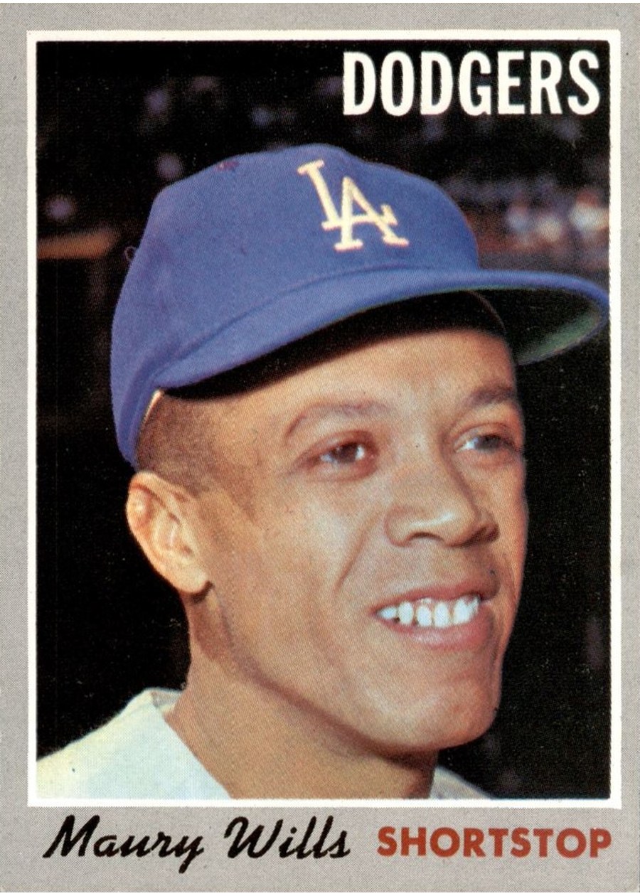 1970 Topps #595 Maury Wills, Los Angeles Dodgers