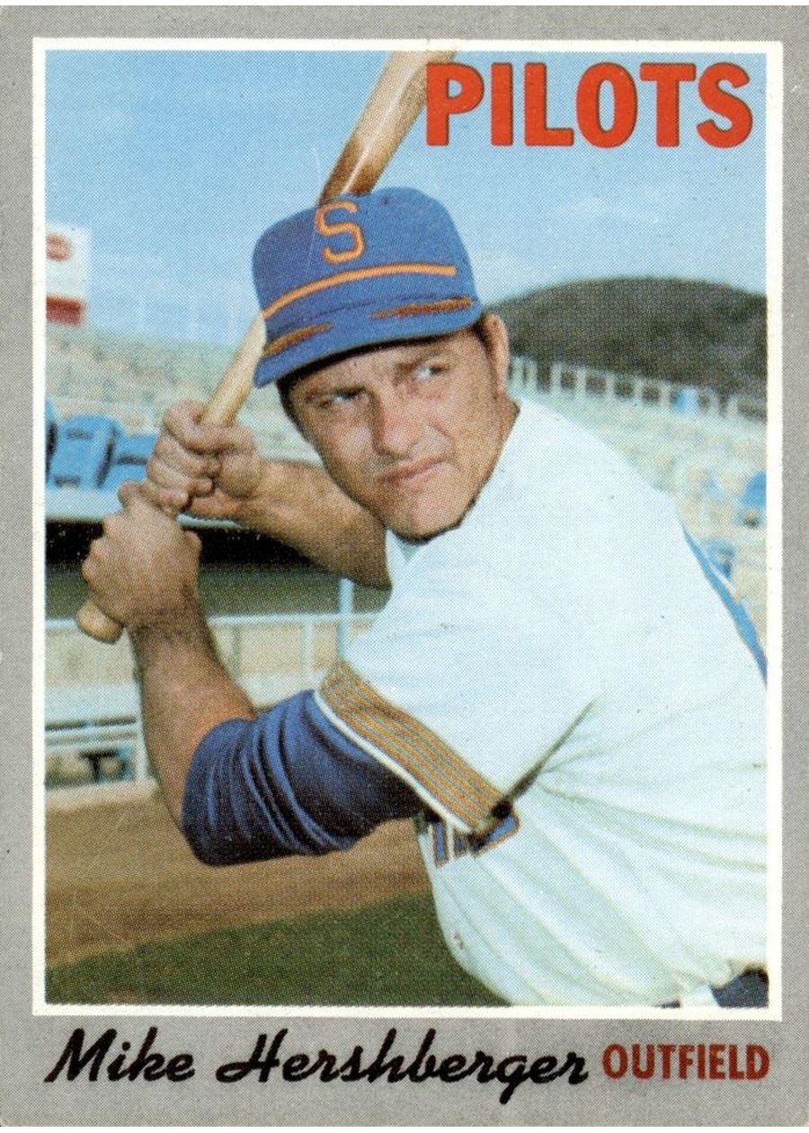 1970 Topps #596 Mike Hershberger, Seattle Pilots
