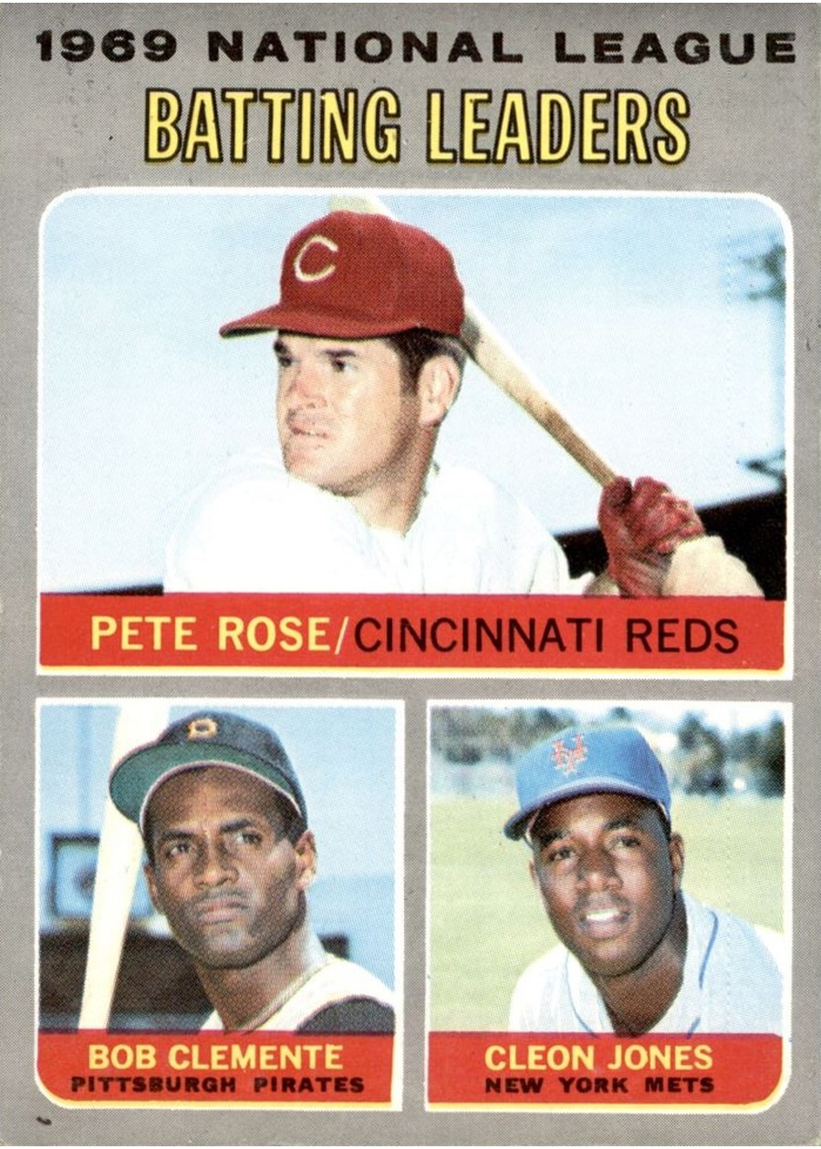 1970 Topps #61 1969 National League Batting Leaders, Cincinnati Reds / Pittsburgh Pirates / New York Mets
