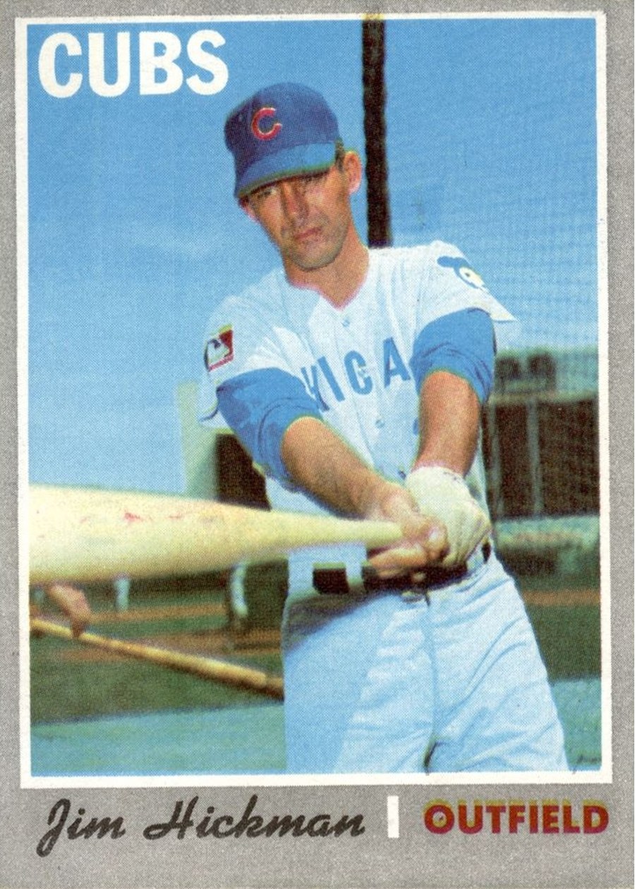 1970 Topps #612 Jim Hickman, Chicago Cubs