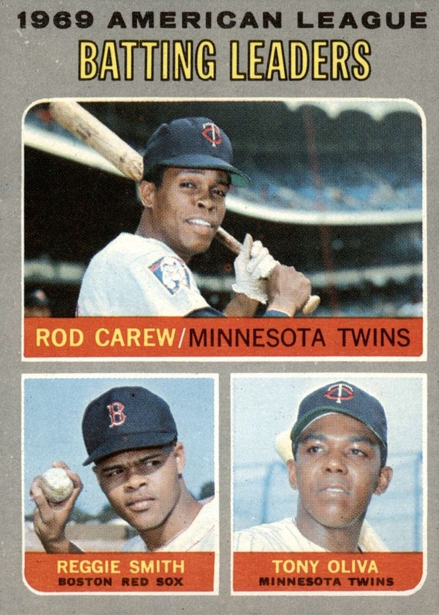 1970 Topps #62 1969 American League Batting Leaders, Minnesota Twins / Boston Red Sox