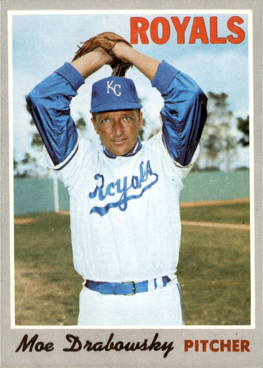 1970 Topps #653 Moe Drabowsky, Kansas City Royals