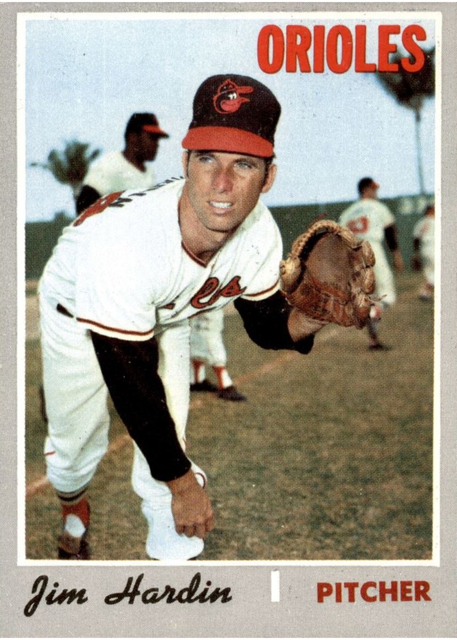 1970 Topps #656 Jim Hardin, Baltimore Orioles