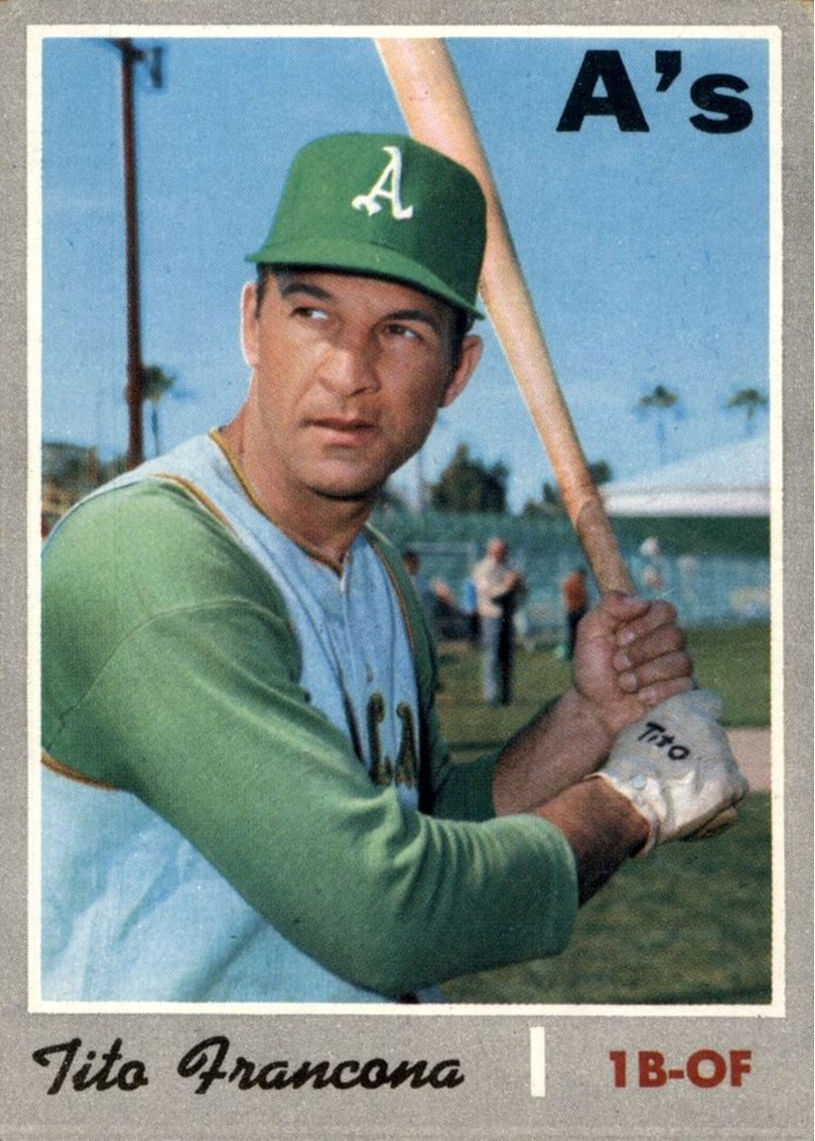 1970 Topps #663 Tito Francona, Oakland Athletics