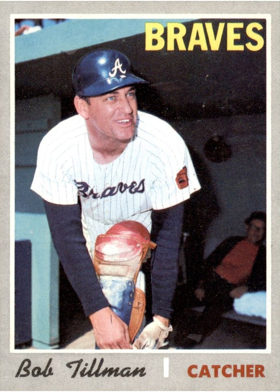 1970 Topps #668 Bob Tillman, Atlanta Braves