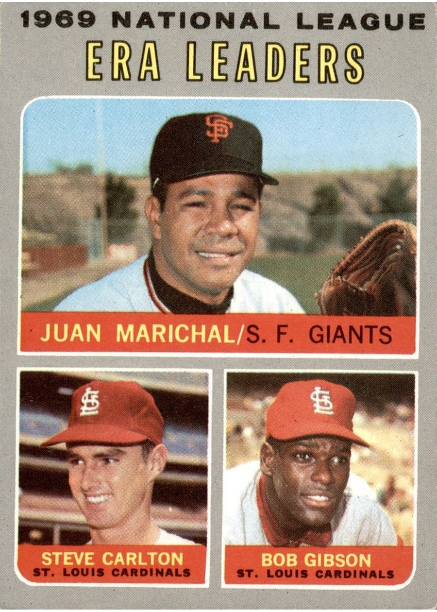1970 Topps #67 1969 National League ERA Leaders, San Francisco Giants / St. Louis Cardinals