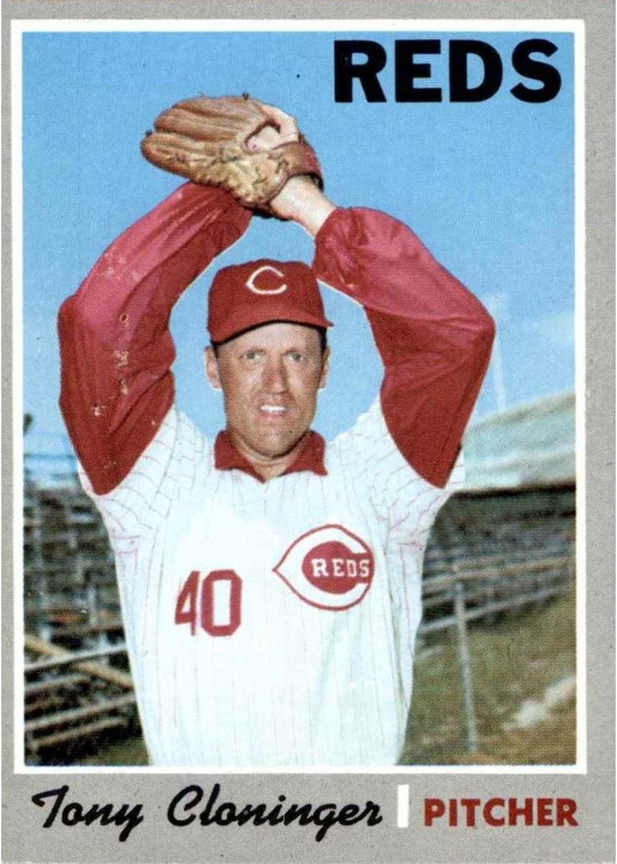 1970 Topps #705 Tony Cloninger, Cincinnati Reds