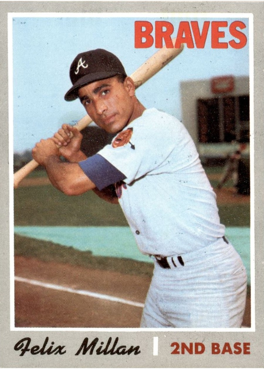 1970 Topps #710 Felix Millan, Atlanta Braves