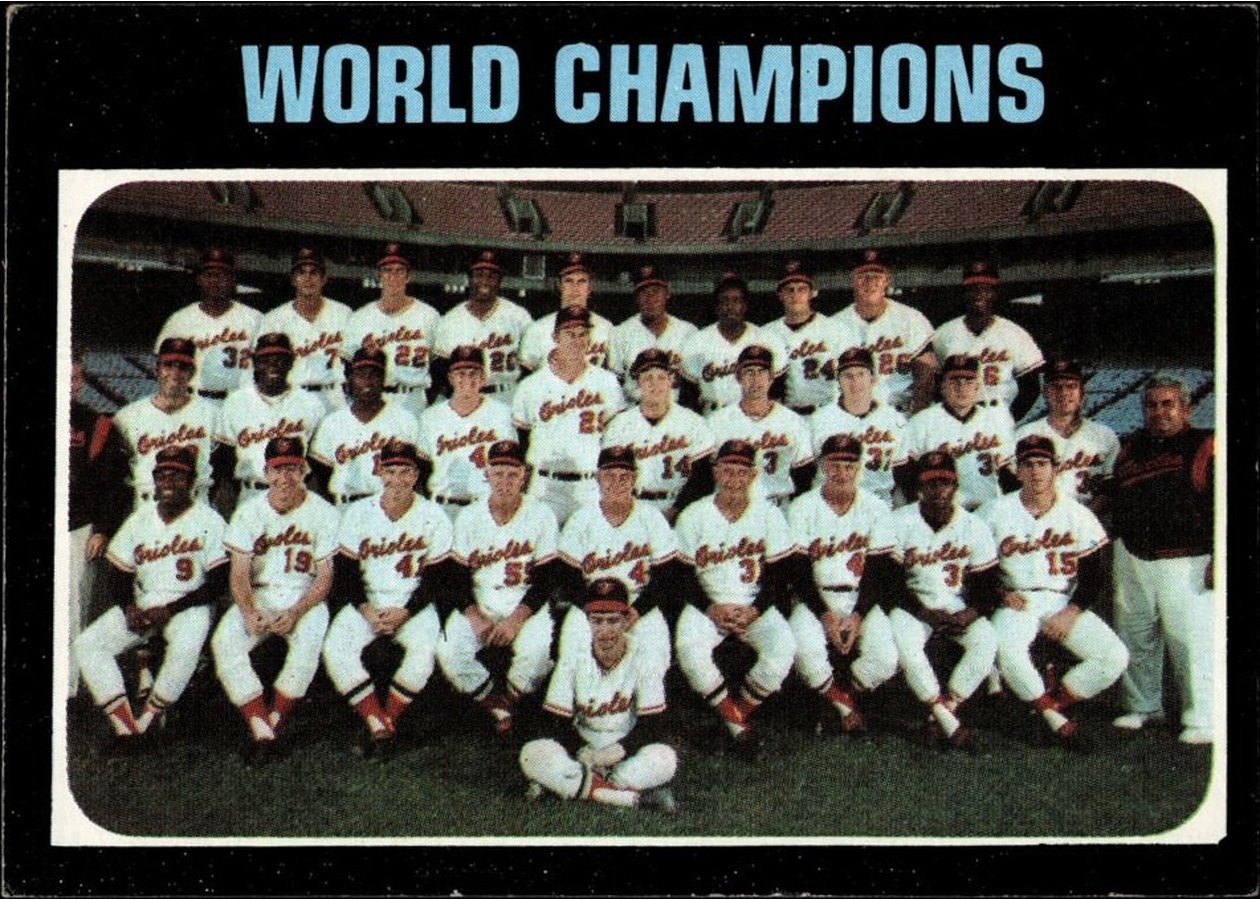 1971 Topps #1 1970 World Champions (Baltimore Orioles)