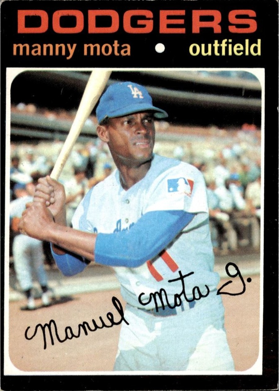 1971 Topps #112 Manny Mota, Los Angeles Dodgers