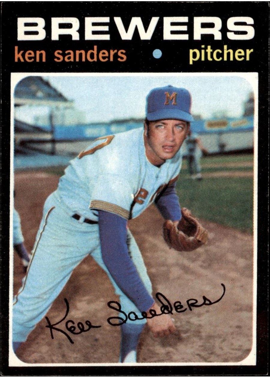 1971 Topps #116 Ken Sanders, Milwaukee Brewers