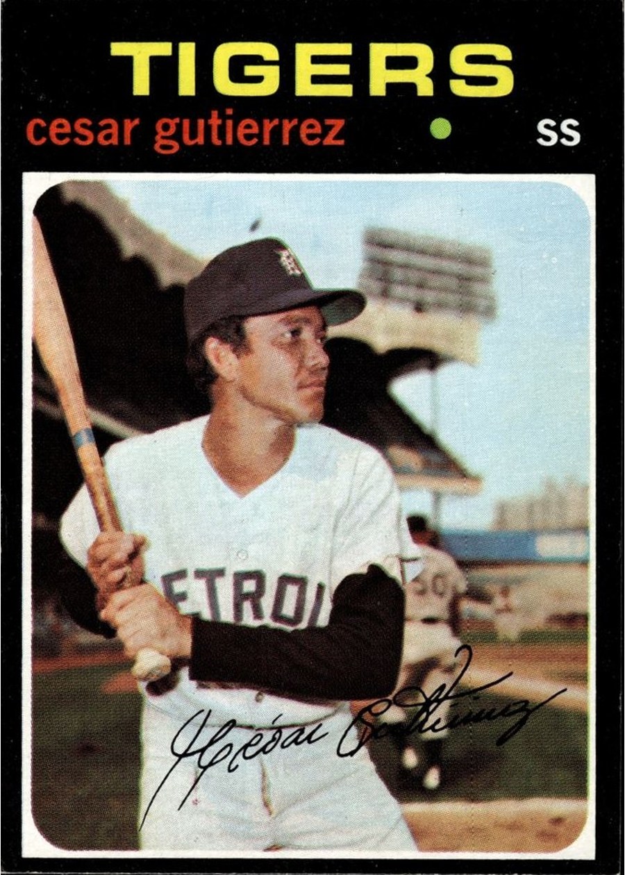 1971 Topps #154 Cesar Gutierrez, Detroit Tigers