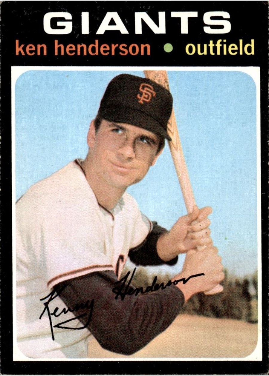 1971 Topps #155 Ken Henderson, San Francisco Giants