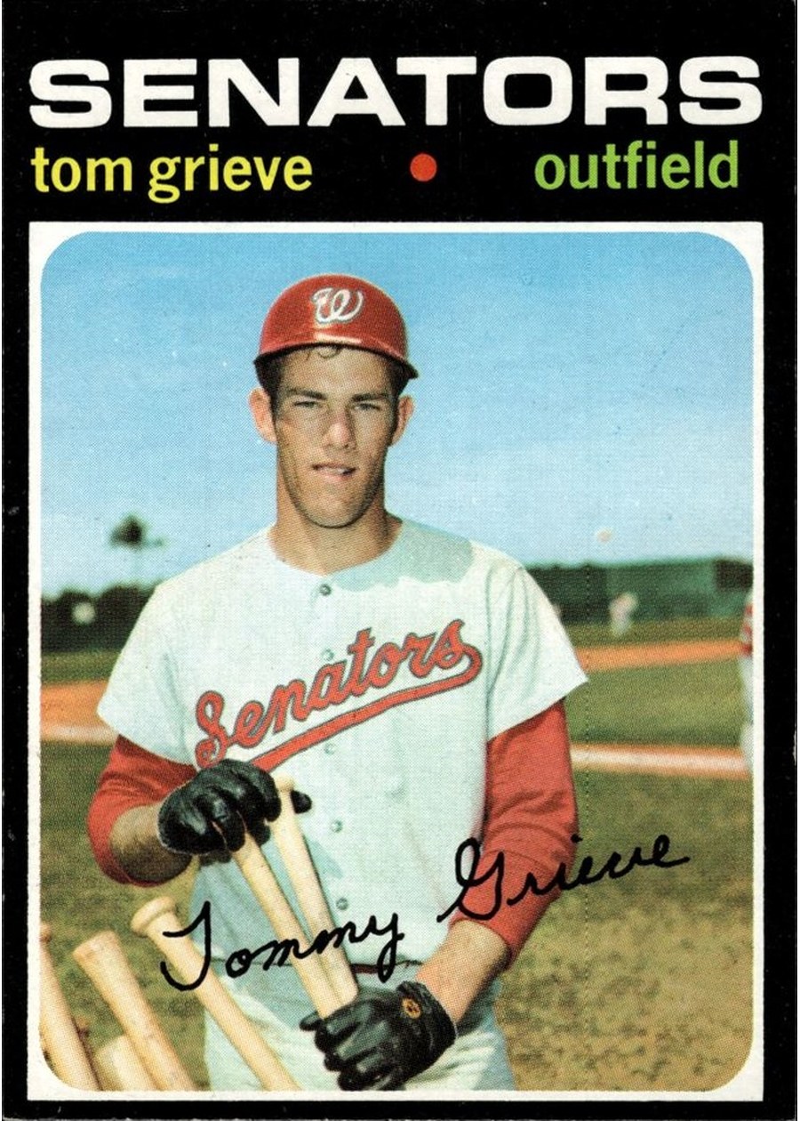 1971 Topps #167 Tom Grieve, Washington Senators