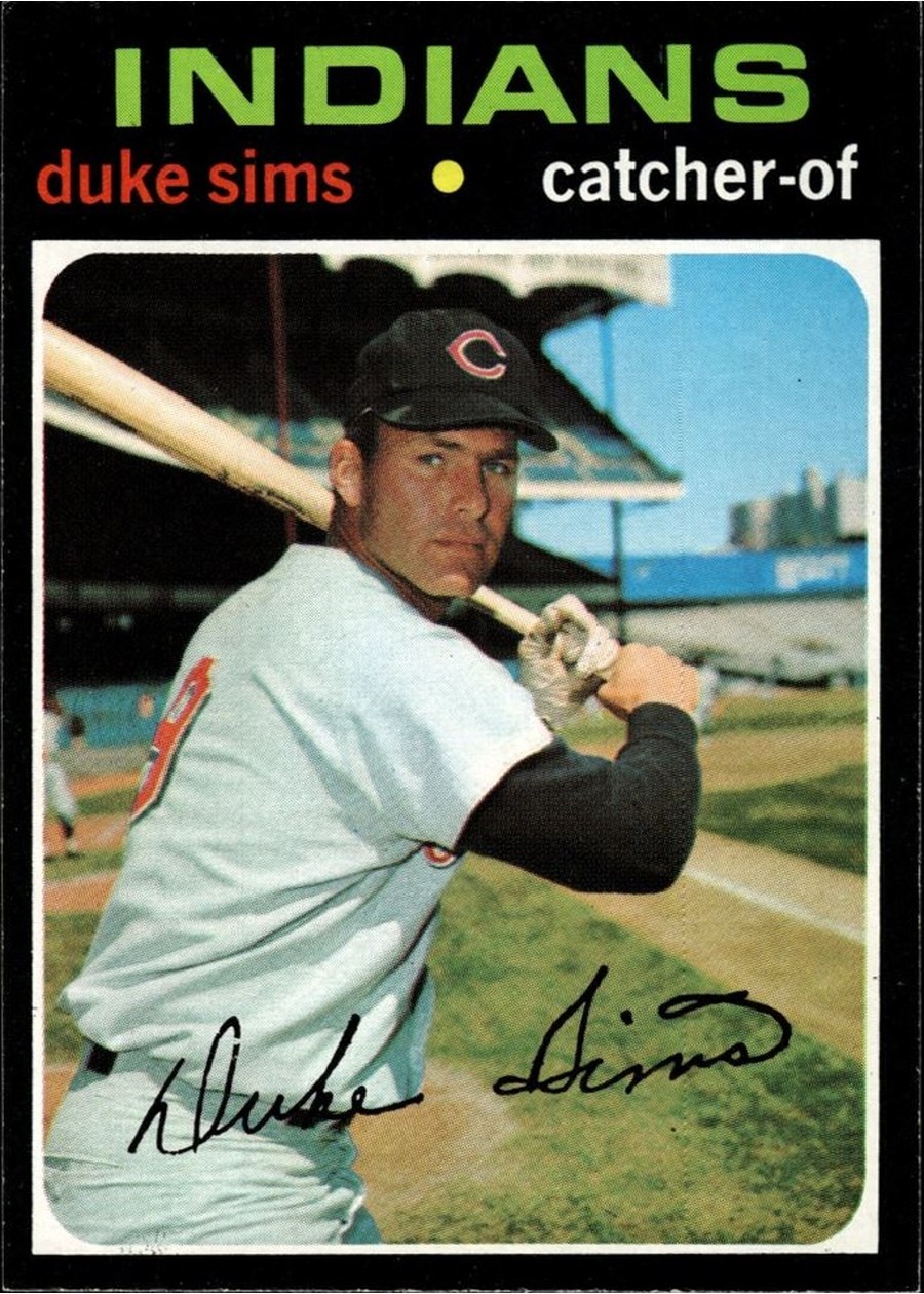 1971 Topps #172 Duke Sims, Cleveland Indians