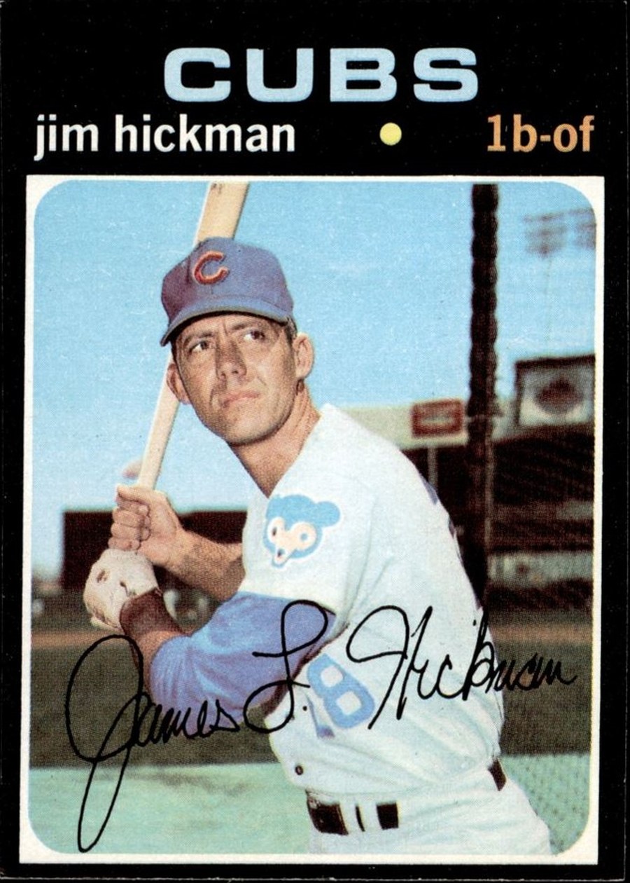 1971 Topps #175 Jim Hickman, Chicago Cubs