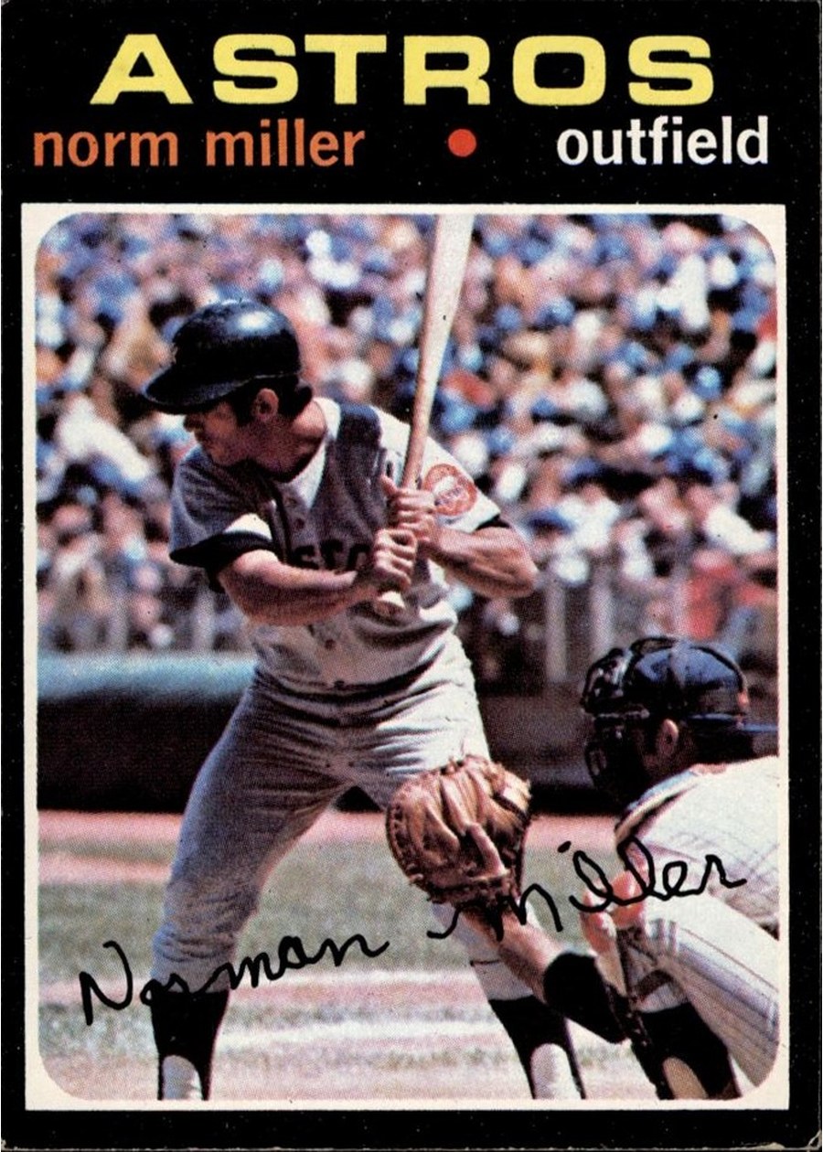 1971 Topps #18 Norm Miller, Houston Astros
