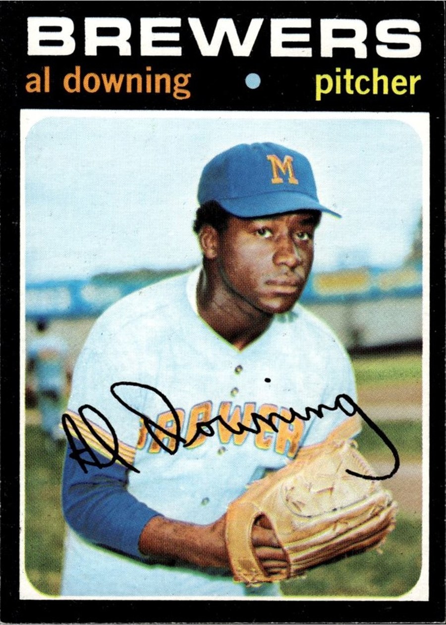 1971 Topps #182 Al Downing, Milwaukee Brewers