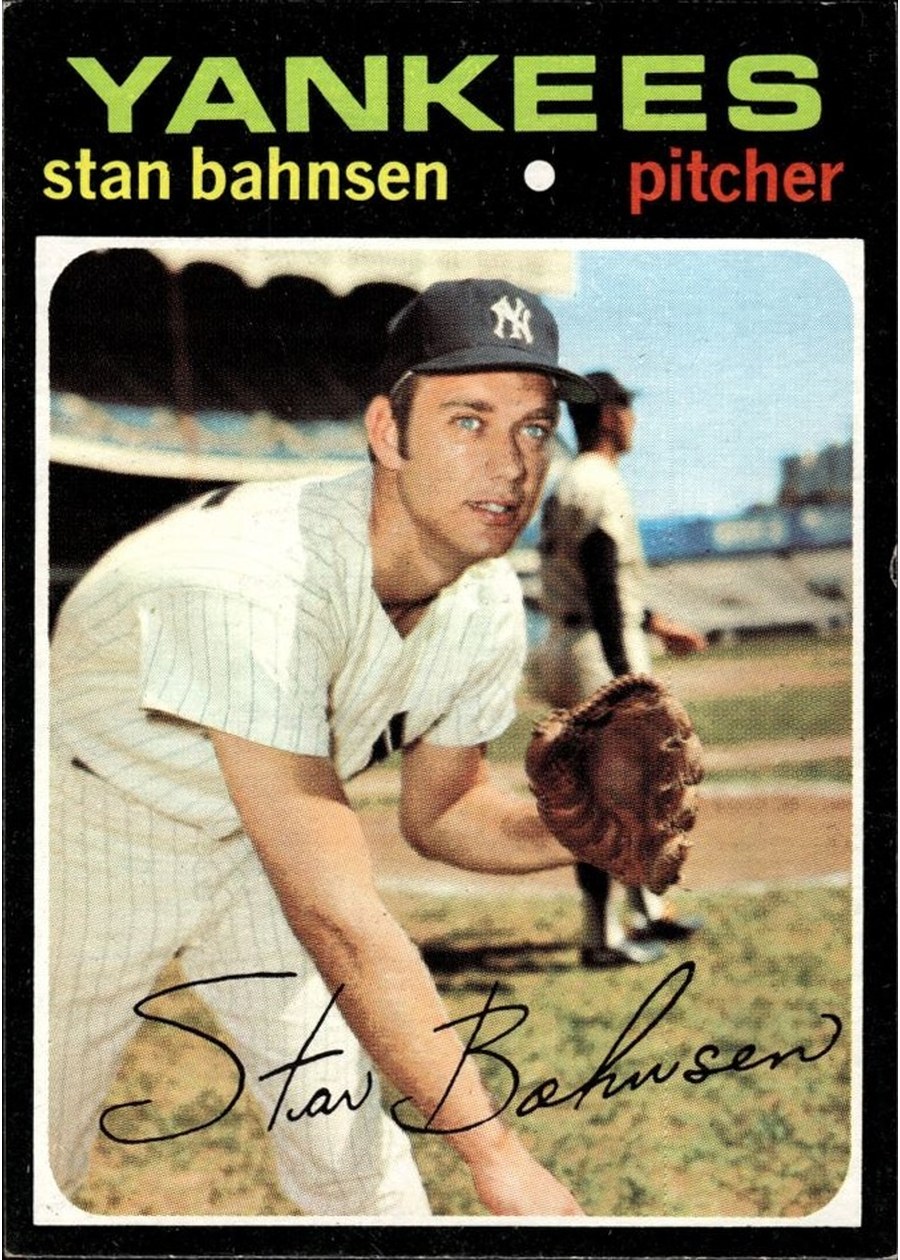 1971 Topps #184 Stan Bahnsen, New York Yankees