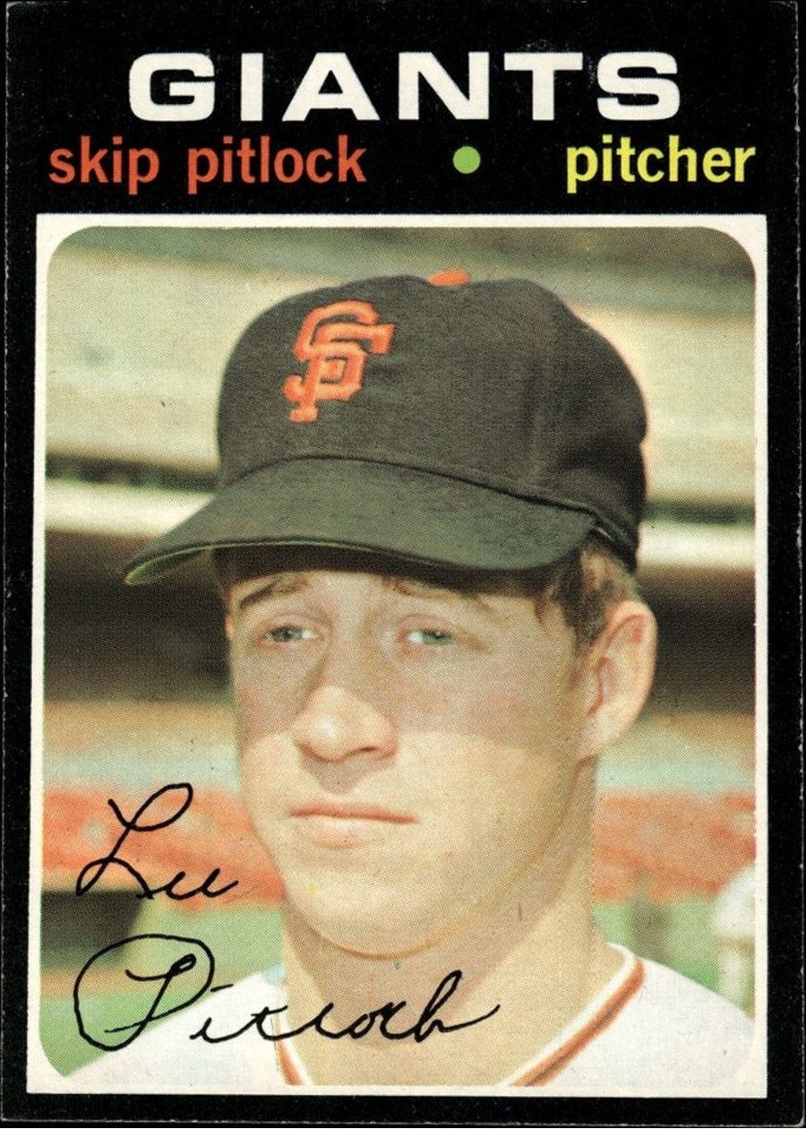 1971 Topps #19 Skip Pitlock, San Francisco Giants