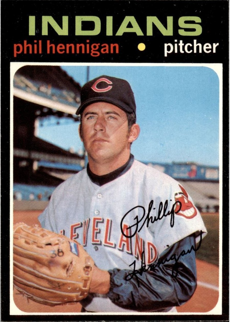 1971 Topps #211 Phil Hennigan, Cleveland Indians