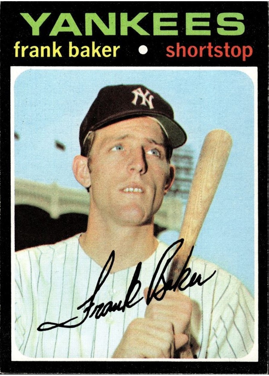 1971 Topps #213 Frank Baker, New York Yankees
