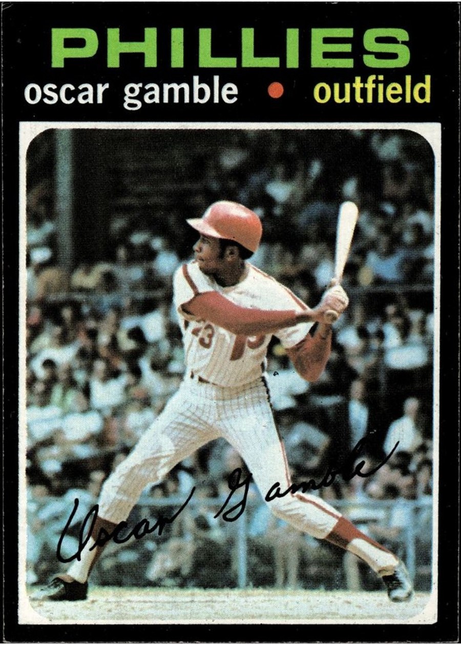 1971 Topps #23 Oscar Gamble, Philadelphia Phillies