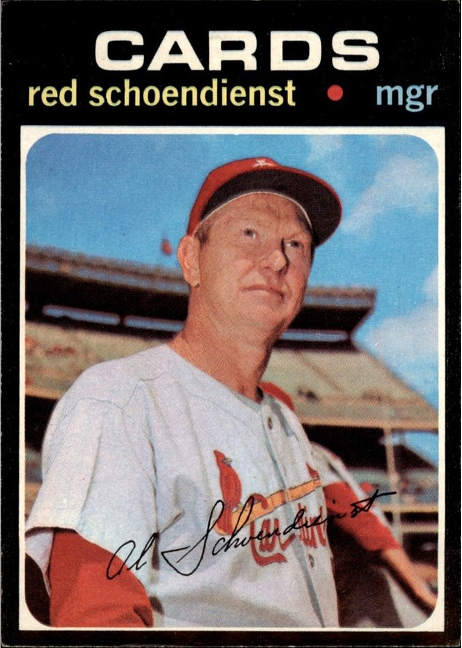 1971 Topps #239 Red Schoendienst, St. Louis Cardinals