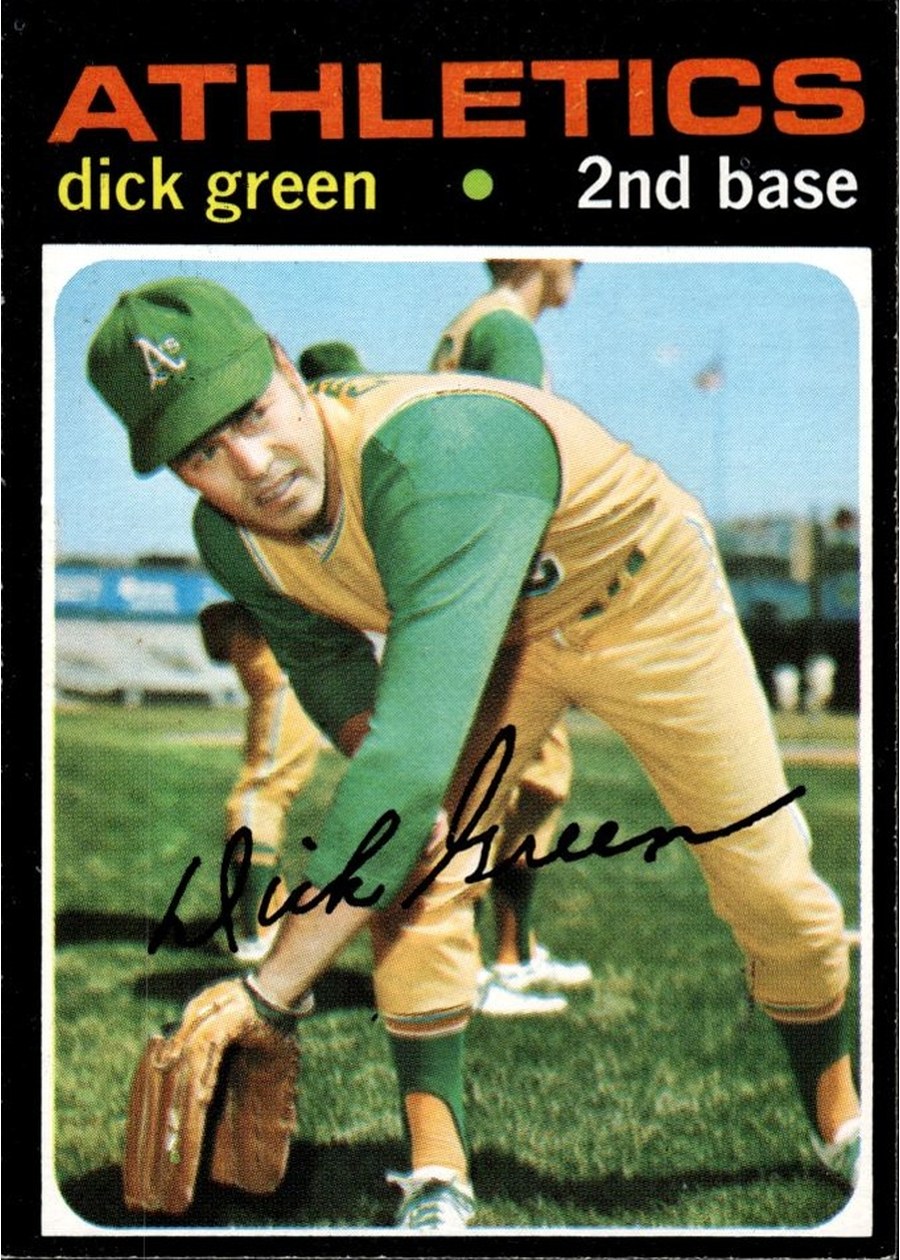 1971 Topps #258 Dick Green, Oakland Athletics