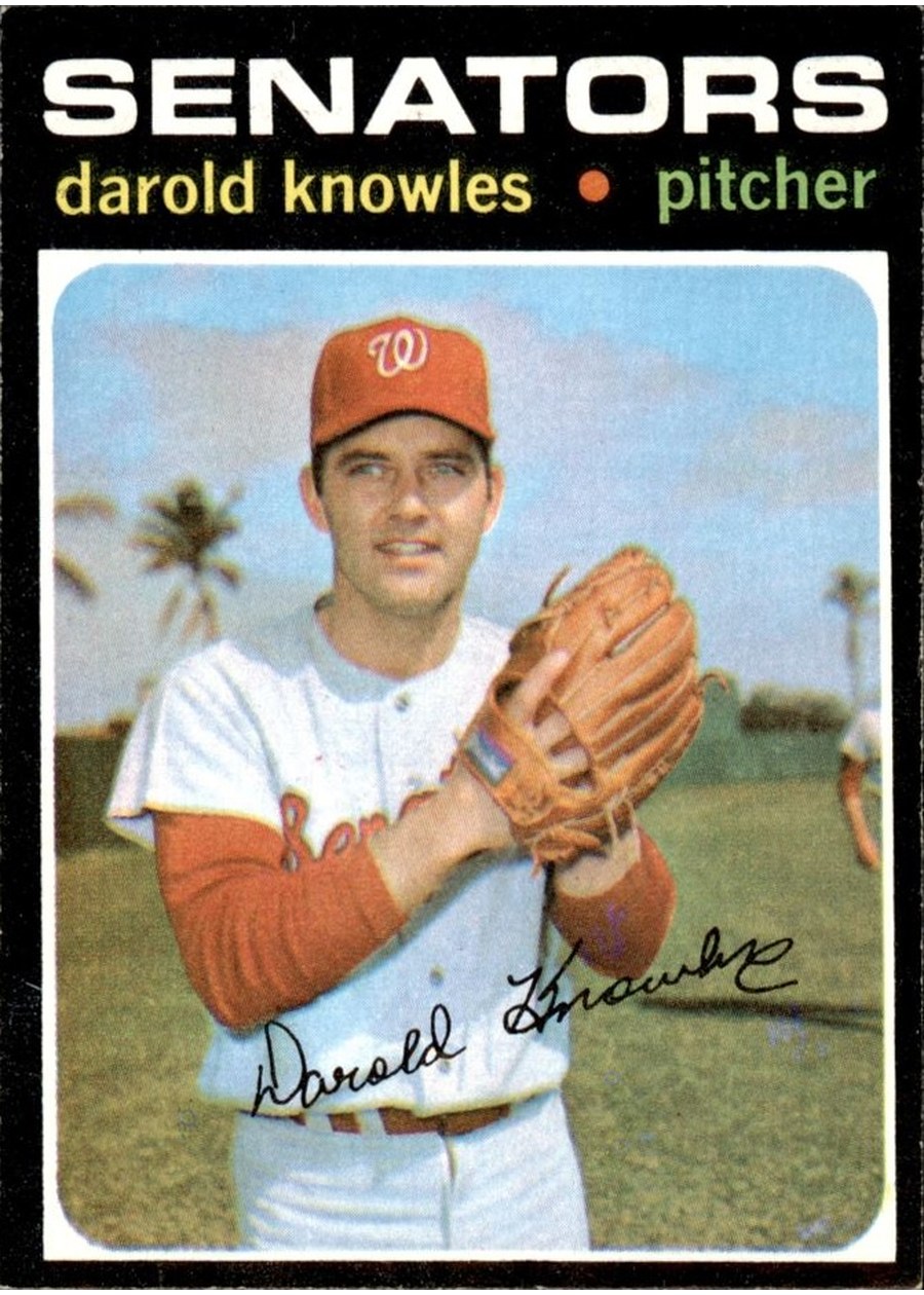 1971 Topps #261 Darold Knowles, Washington Senators