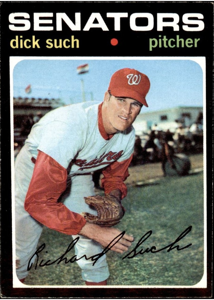 1971 Topps #283 Dick Such, Washington Senators