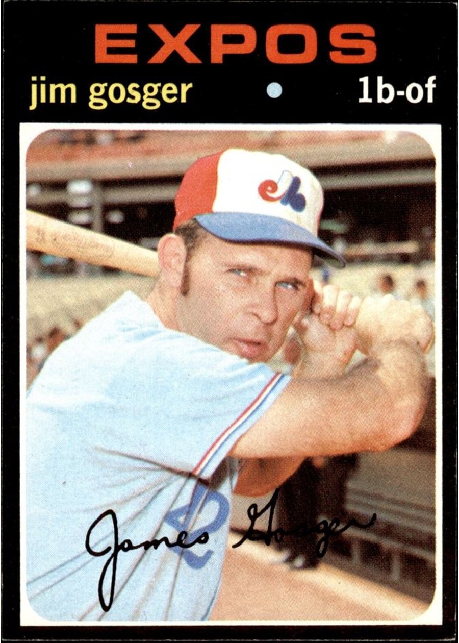 1971 Topps #284 Jim Gosger, Montreal Expos