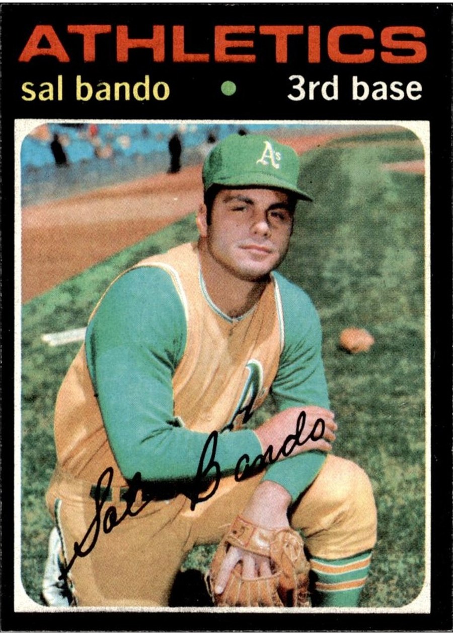 1971 Topps #285 Sal Bando, Oakland Athletics