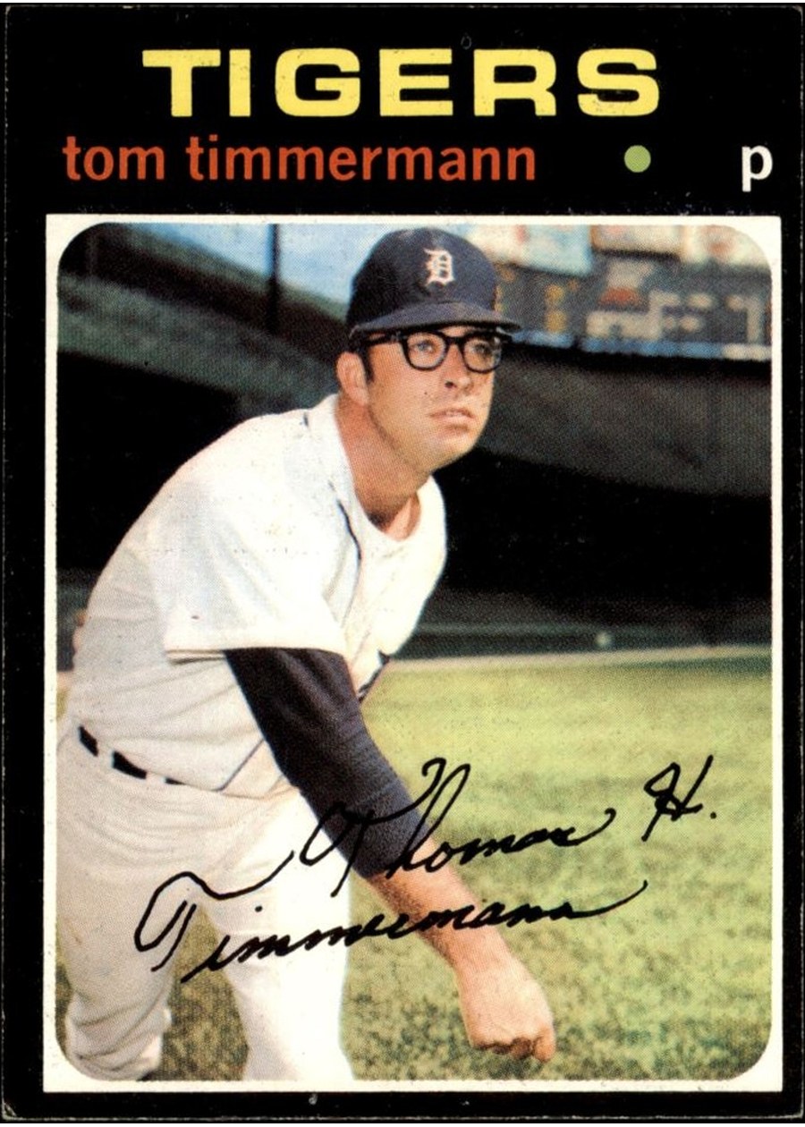 1971 Topps #296 Tom Timmermann, Detroit Tigers