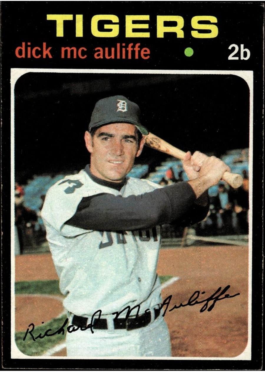 1971 Topps #3 Dick McAuliffe, Detroit Tigers